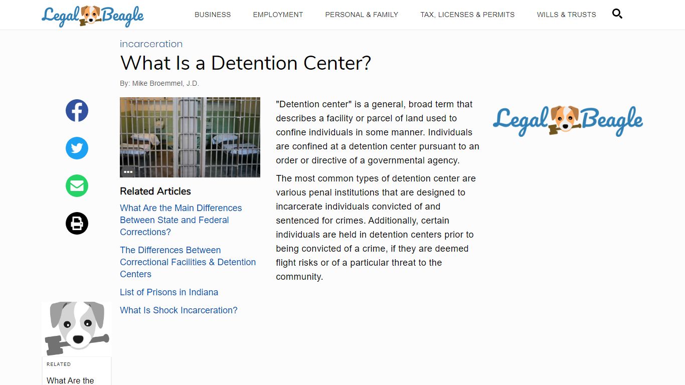 What Is a Detention Center? | Legal Beagle