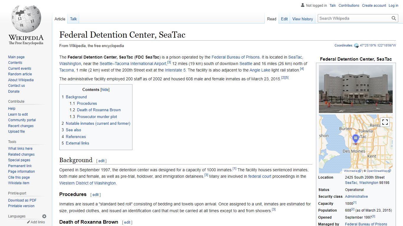 Federal Detention Center, SeaTac - Wikipedia
